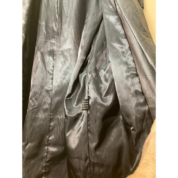 Vintage 80's Real 100%‎ Leather Midi Coal Size M Black - Picture 8 of 10
